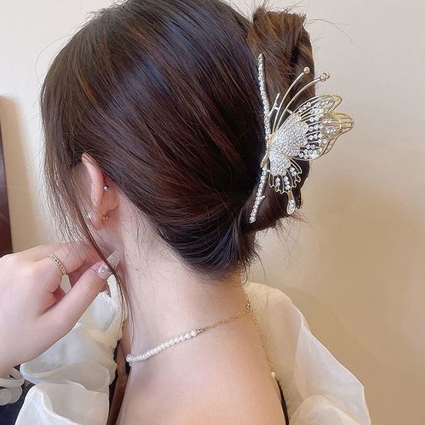 Kẹp Tóc Hình Bướm Màu Vàng Phong Cách Mới 2022 Cho Bé Gái