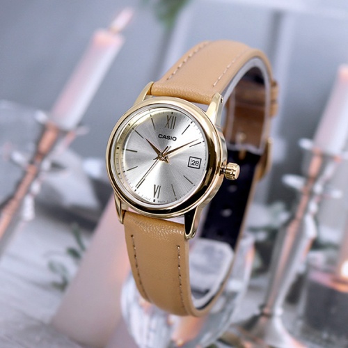 Đồng hồ nữ dây da Casio Anh Khuê LTP-V002GL-7B3UDF