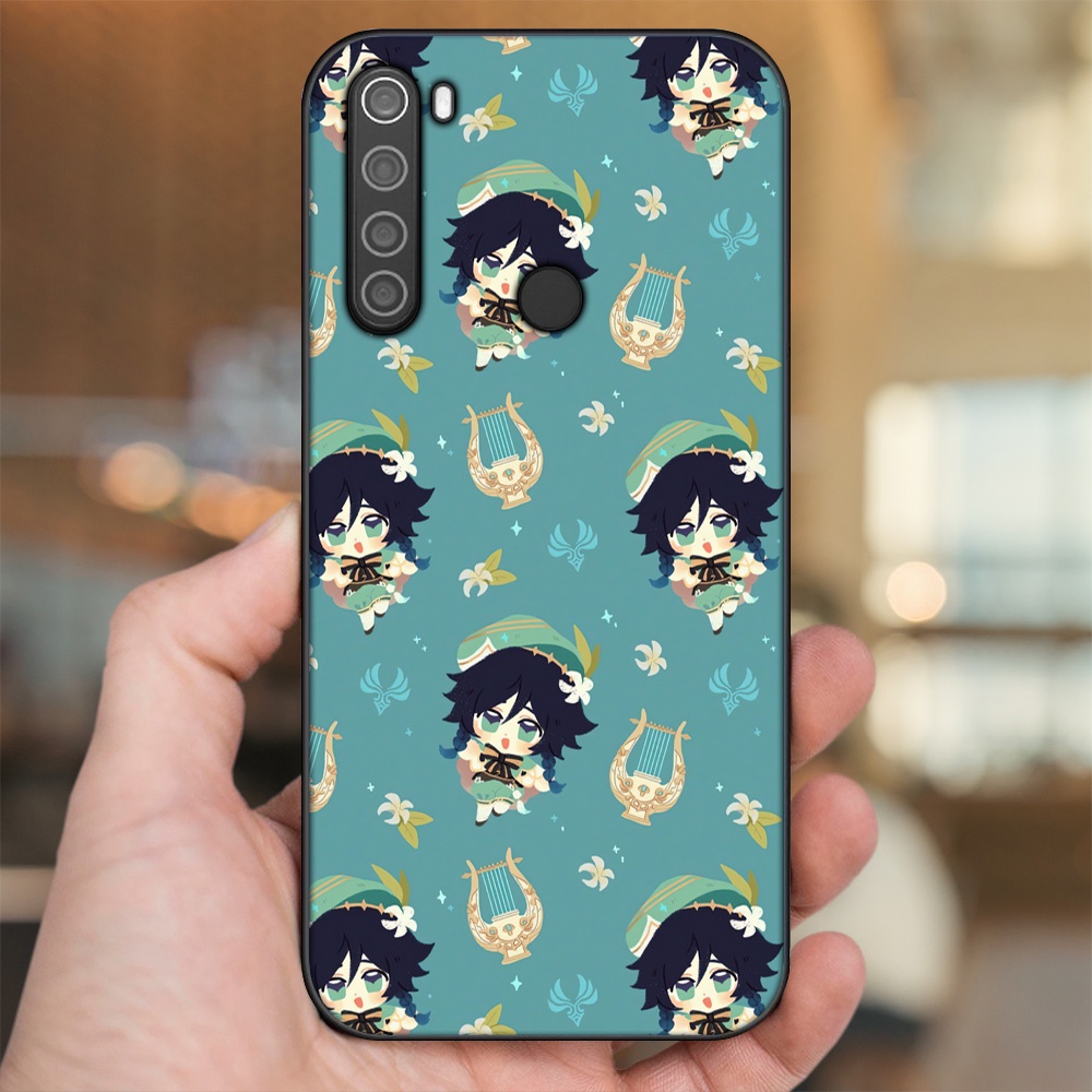 Ốp lưng Xiaomi Redmi Note 8 viền đen in hình Venti Genshin Impact