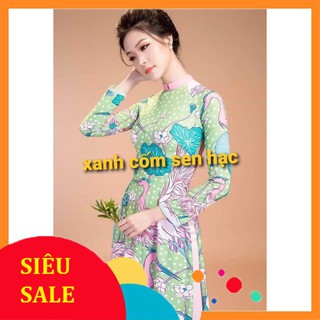 Áo dài truyền thống chất liệu lụa mềm mại xẻ tà siêu đẹp