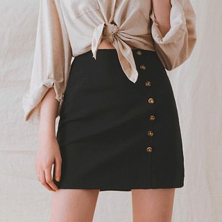 Chân váy chữ a nút lệch