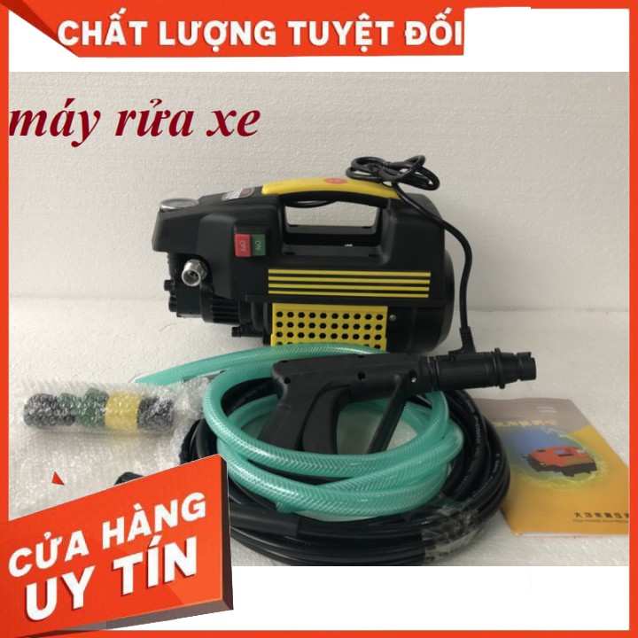 Máy rửa xe tự hút nước áp lực cao, công suất 1800w, tặng kèm bình xịt xà phòng - RX10M