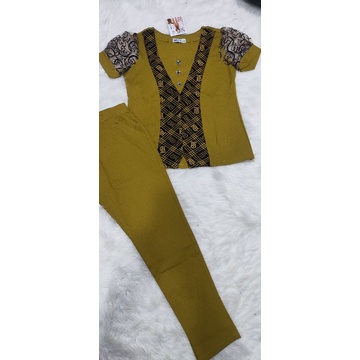 Bộ Quỳnh Anh tay ngắn quần dài thun cotton mịn sale