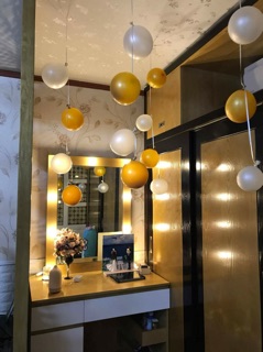 Set trang trí phòng cưới tone vàng đồng