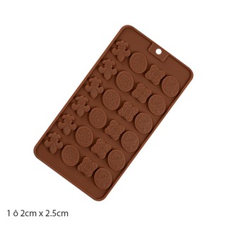 HCM - Khuôn silicon làm socola thẻ mini trang trí bánh kem bánh fondant mẫu vintage