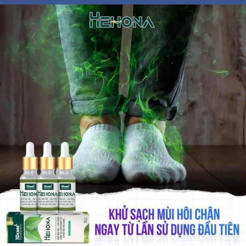 SERUM KHỬ MÙI HÔI CHÂN, HÔI NÁCH, RA MỒ HÔI TAY CHÂN HEHONA -- Cam kết giảm mùi sau 1 lần sử dụng