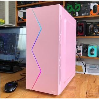 Vỏ case máy tính vsp v3-601p v3-603p - màu hồng / màu trắng