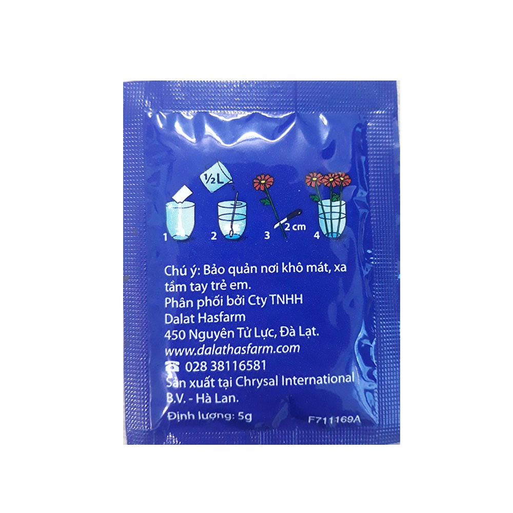 Chrysal- chất dưỡng hoa lâu tàn cho hoa lâu tàn - 5g