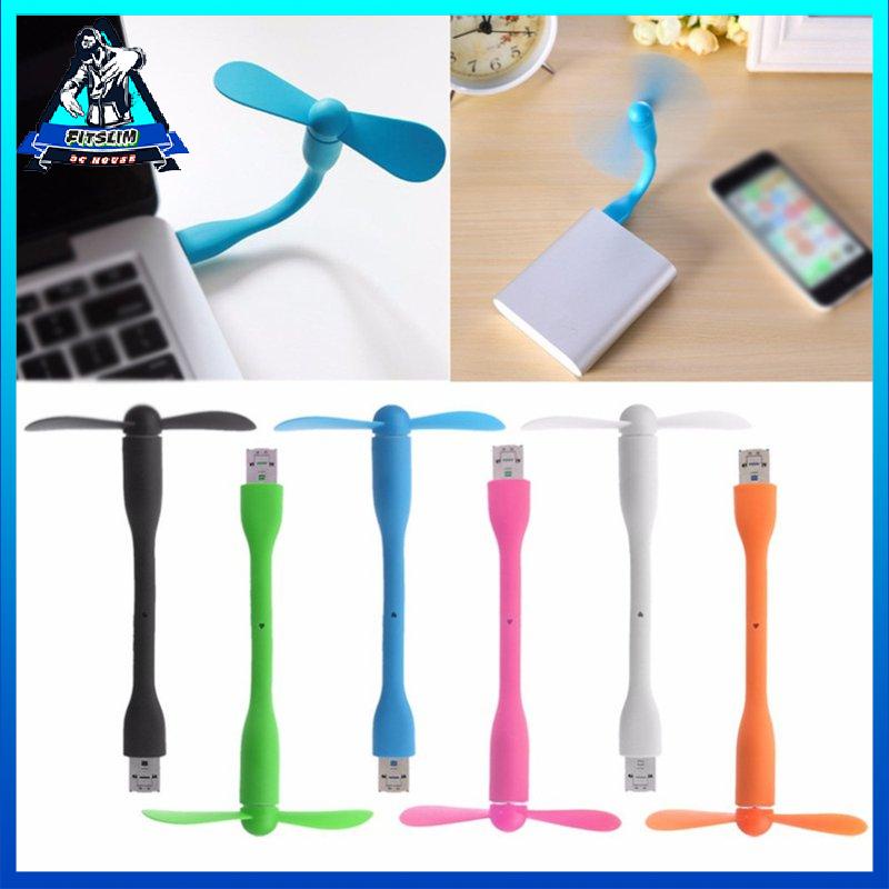 [Fitslim] Flexible Mini Usb Fan Portable Detachable Cooling Fan For Pc Power Bank