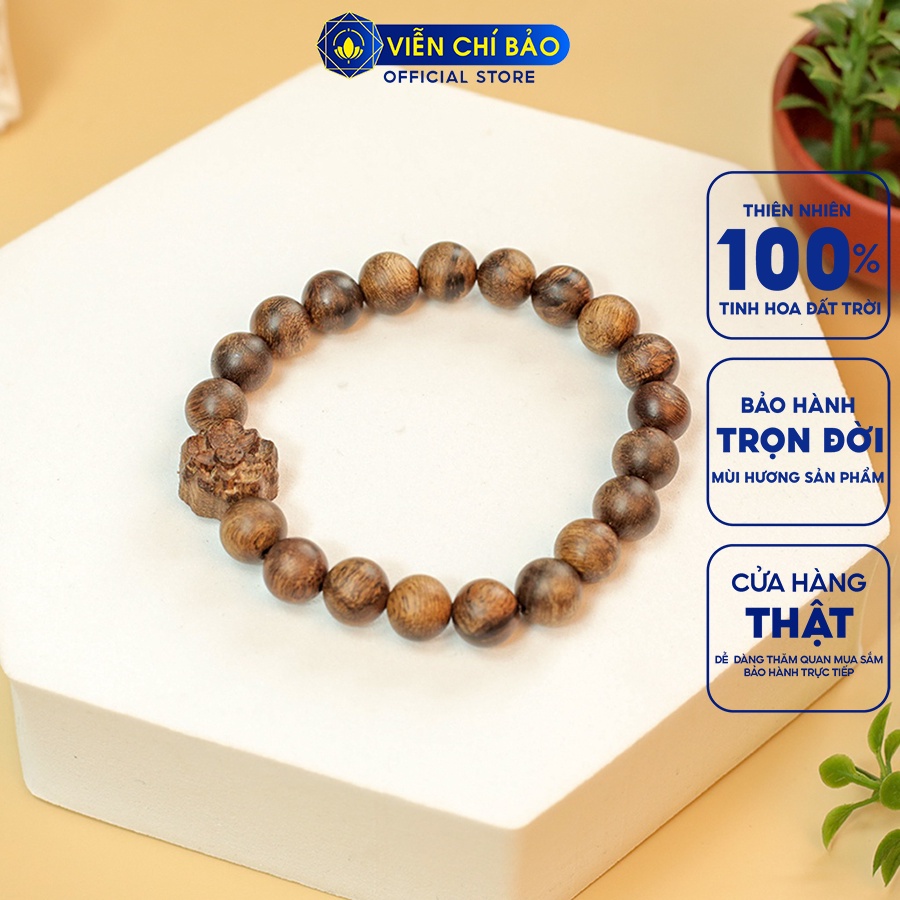 Vòng tay trầm hương Tốc 8ly mix - Phật tổ, Thánh Giá, Tỳ Hưu, Hoa Sen thời trang phụ kiện trang sức Viễn Chí Bảo V000813