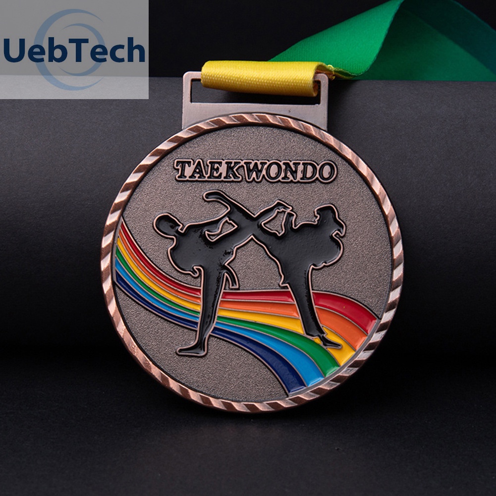 Huy chương đồng vàng bạc giải thưởng Taekwondo trò chơi thể thao
