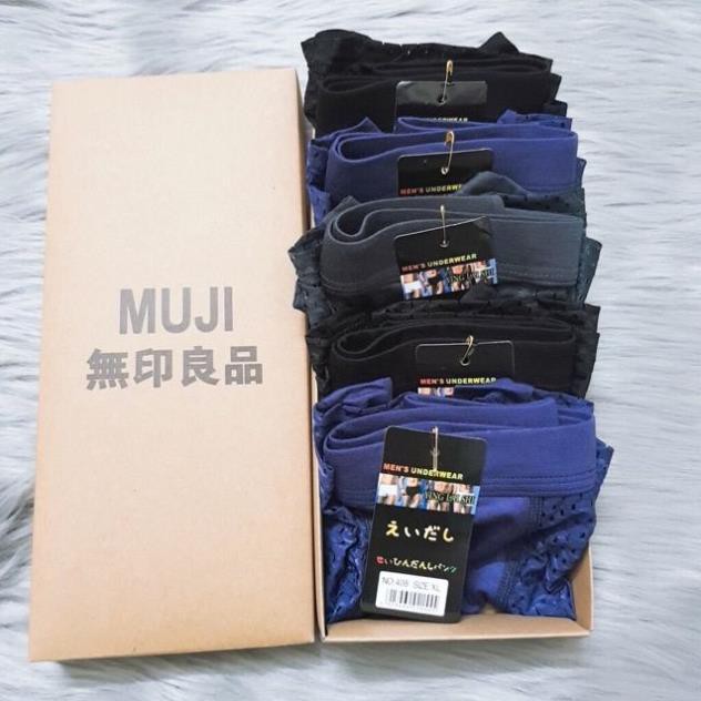 Hộp 5 Quần Sịp Muji Đùi Thông Hơi Xuất Nhật .