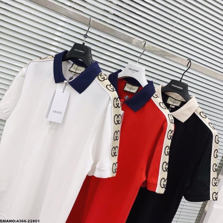 Áo thun nam POLO Gucci viền classic cao cấp ngắn tay cực sang trọng ⚡