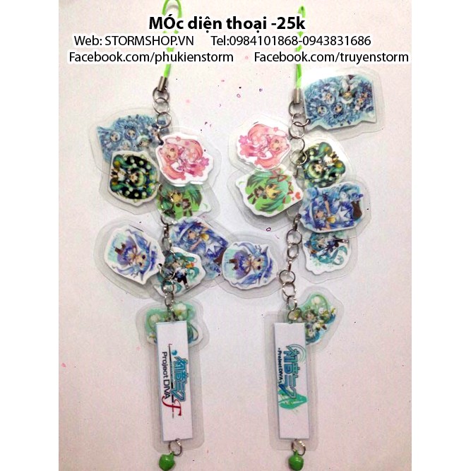 Móc khóa chùm Miku combo 2 dây -50k