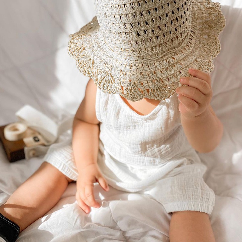 Bộ Áo Liền Quần Sát Nách Bằng Vải Cotton Phong Cách Bắc Âu Thời Trang Mùa Hè Cho Bé