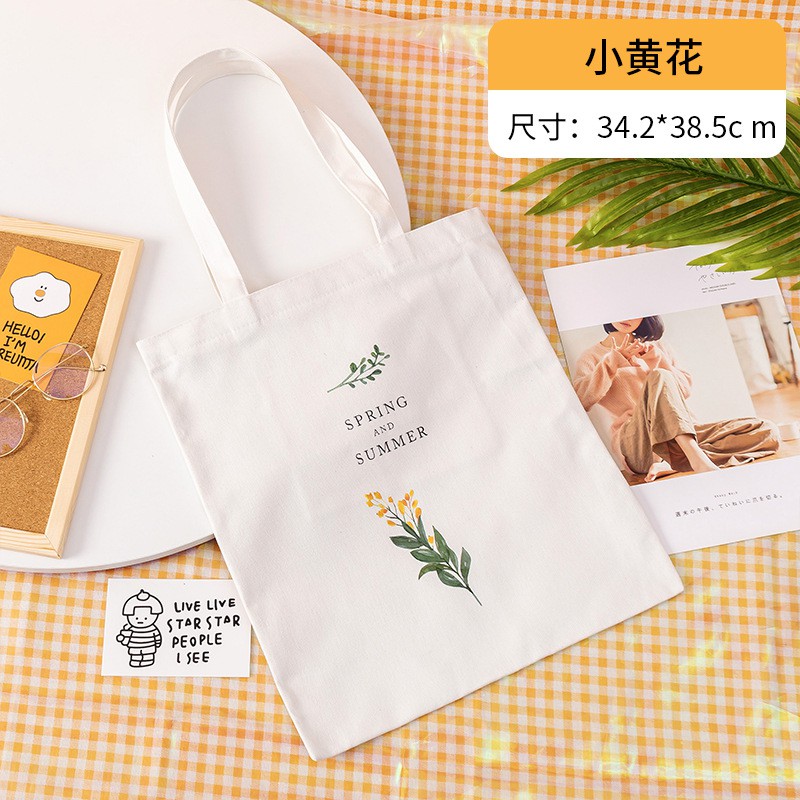 Túi tote vải canvas cành hoa cải - Túi canvas đơn giản | BigBuy360 - bigbuy360.vn