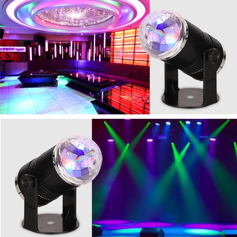 Đèn LED  Ống Trụ Mini Stage Light xoay tự động, Thiết kế nhỏ gọn siêu lung linh