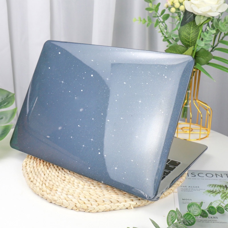 Ốp Máy Tính Bảng Trong Suốt Lấp Lánh Bảo Vệ Bàn Phím Cho for Macbook Pro14 A2442 Air M1 A2338 A2337 2021