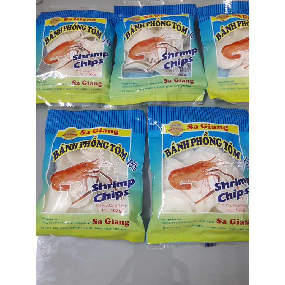 Bánh Phồng Tôm Sa Giang loại  ngon gói 100g