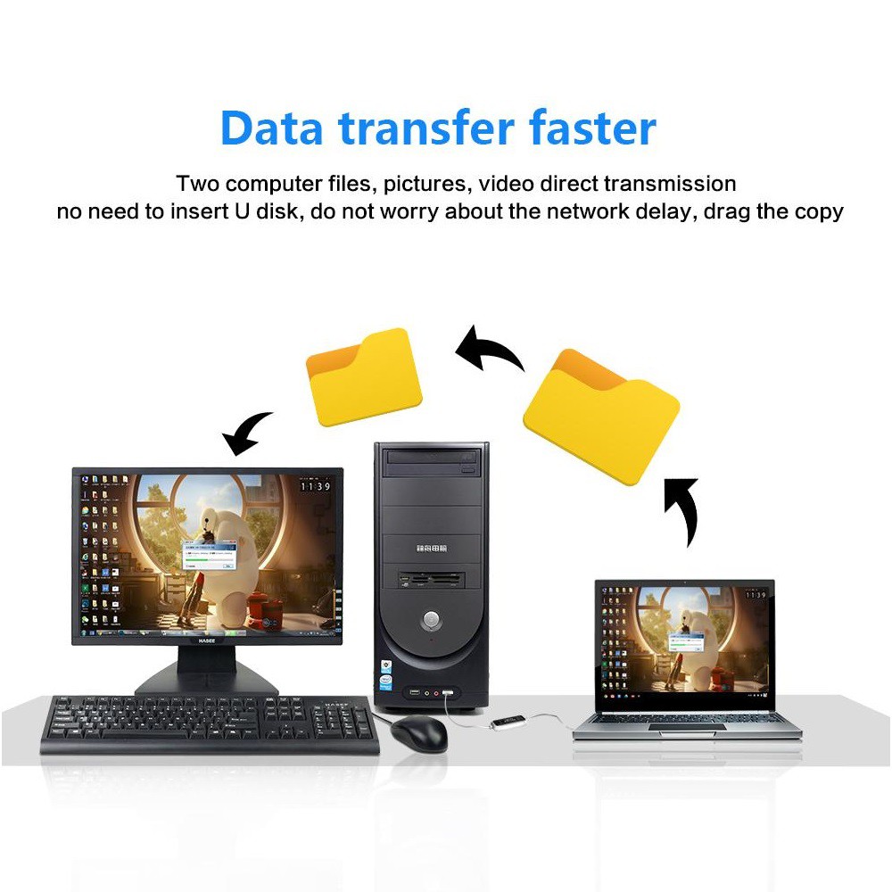 Cáp USB Chuyển Đổi Dữ Liệu Kết Nối Máy Tính Với Máy Tính Đồng Bộ Bàn Phím Chuột Smart KM Link