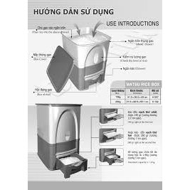 Thùng gạo thông minh Duy Tân 15kg ( 31 x 36 x 42 cm)