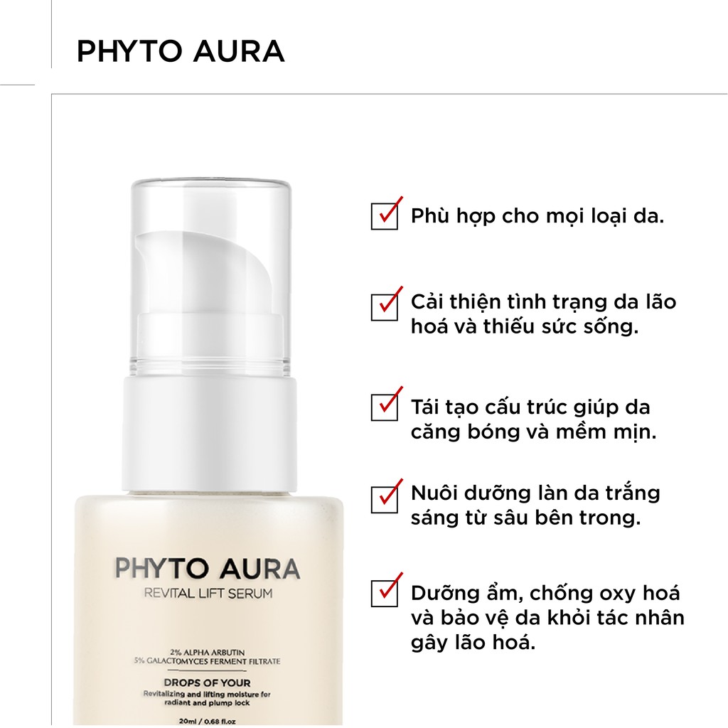 Tinh Chất Căng Bóng Và Trẻ Hóa Da Chucos Phyto Aura Revatal Lift 20ml