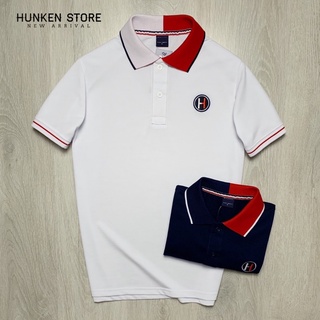 Áo thun nam có cổ Polo TOMY phối màu tinh tế sang trọng phông cổ bẻ tay ngắn Cotton cá sấu form chuẩn đẹp | HunKen Store