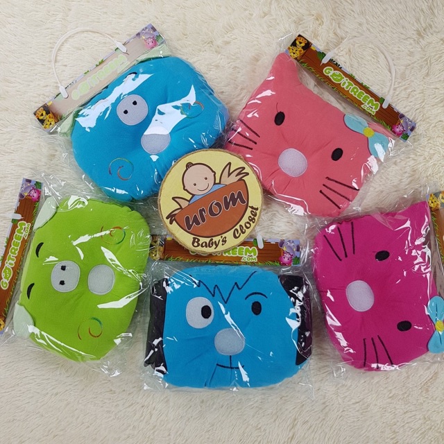 Gối lõm chống bẹp đầu cara hình thú cho bé sơ sinn
