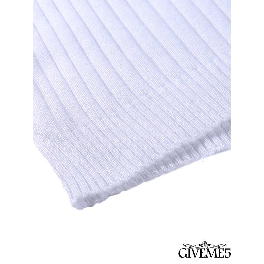 Set Áo Thun Dài Tay + Chân Váy Lưng Cao Sọc Vằn Thời Trang Nữ