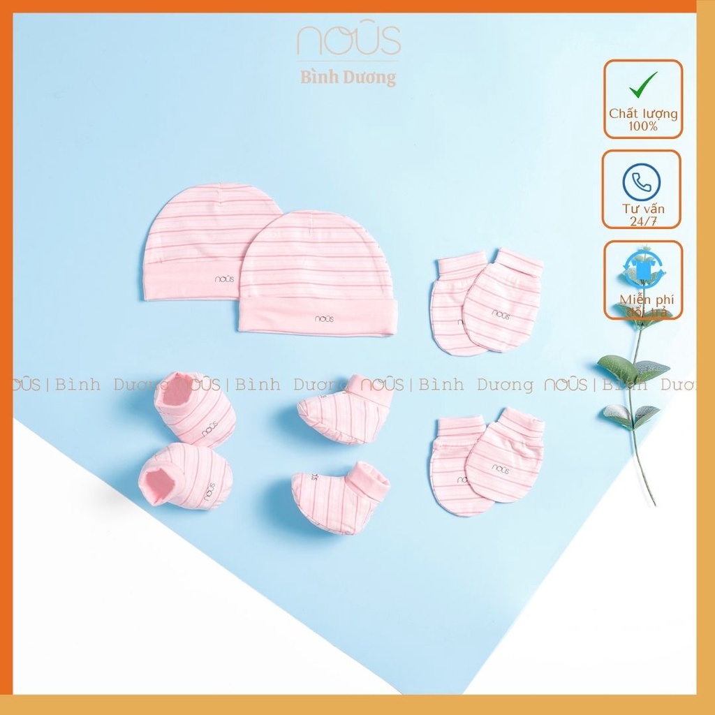 [FULL] Set Phụ Kiện Cho Bé Sơ Sinh - Bao Tay Nous - Bao Chân Nous - Mũ Nous (Size Sơ sinh Newborn) đủ màu - BIPBIPSTORE