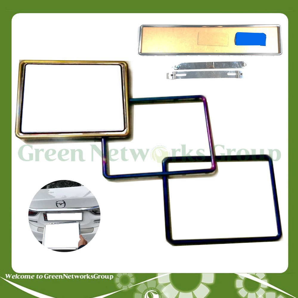 Khung biển số titan xi vàng mica GreenNetworks