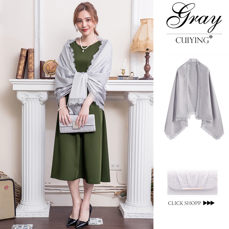 Khăn Choàng Lụa Phối Ren Chống Nắng Phong Cách Nhật Hàn Mới 2021 | BigBuy360 - bigbuy360.vn