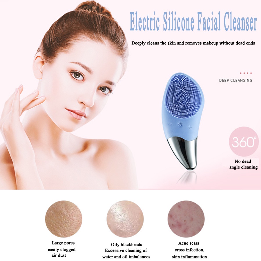 Bàn Chải Silicone Massage Mắt Làm Sạch Sâu Và Làm Săn Chắc Da