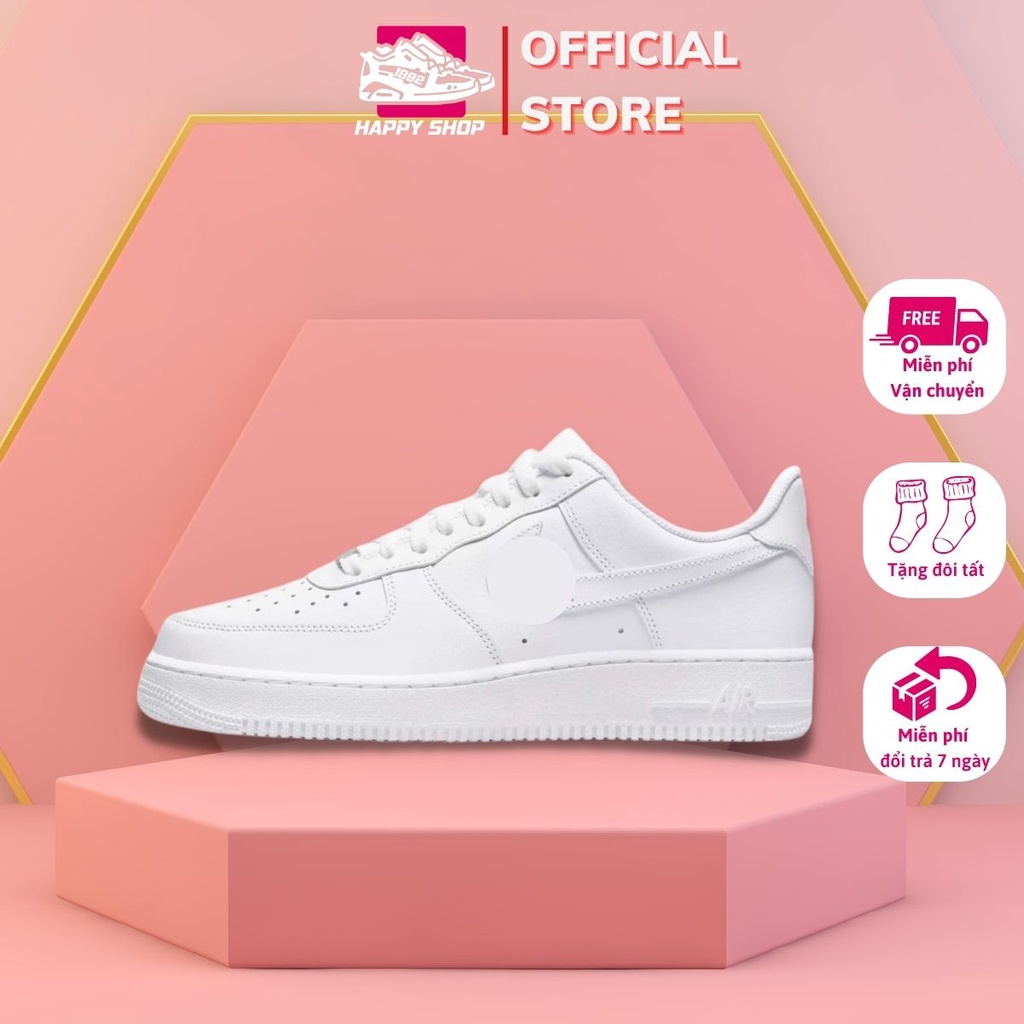 Giày af1 full trắng, giày thể thao sneaker air for one nam nữ full box bill Happy_shop