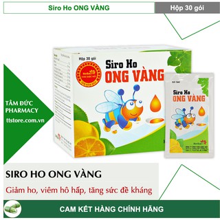 Siro Ho ONG VÀNG [Hộp 30 gói 5ml] - Siro giảm ho cho bé
