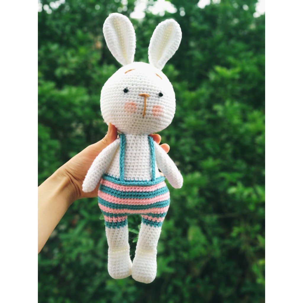 (Thỏ 35cm) Thú bông len handmade