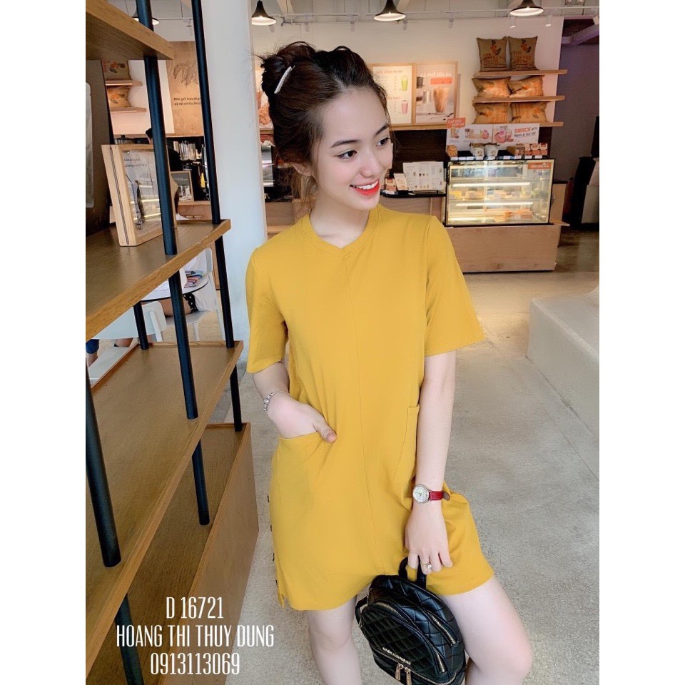 Váy Sườn Cúc 2 Túi Hot Hit( Ảnh Thật)_Xưởng May Quang Anh