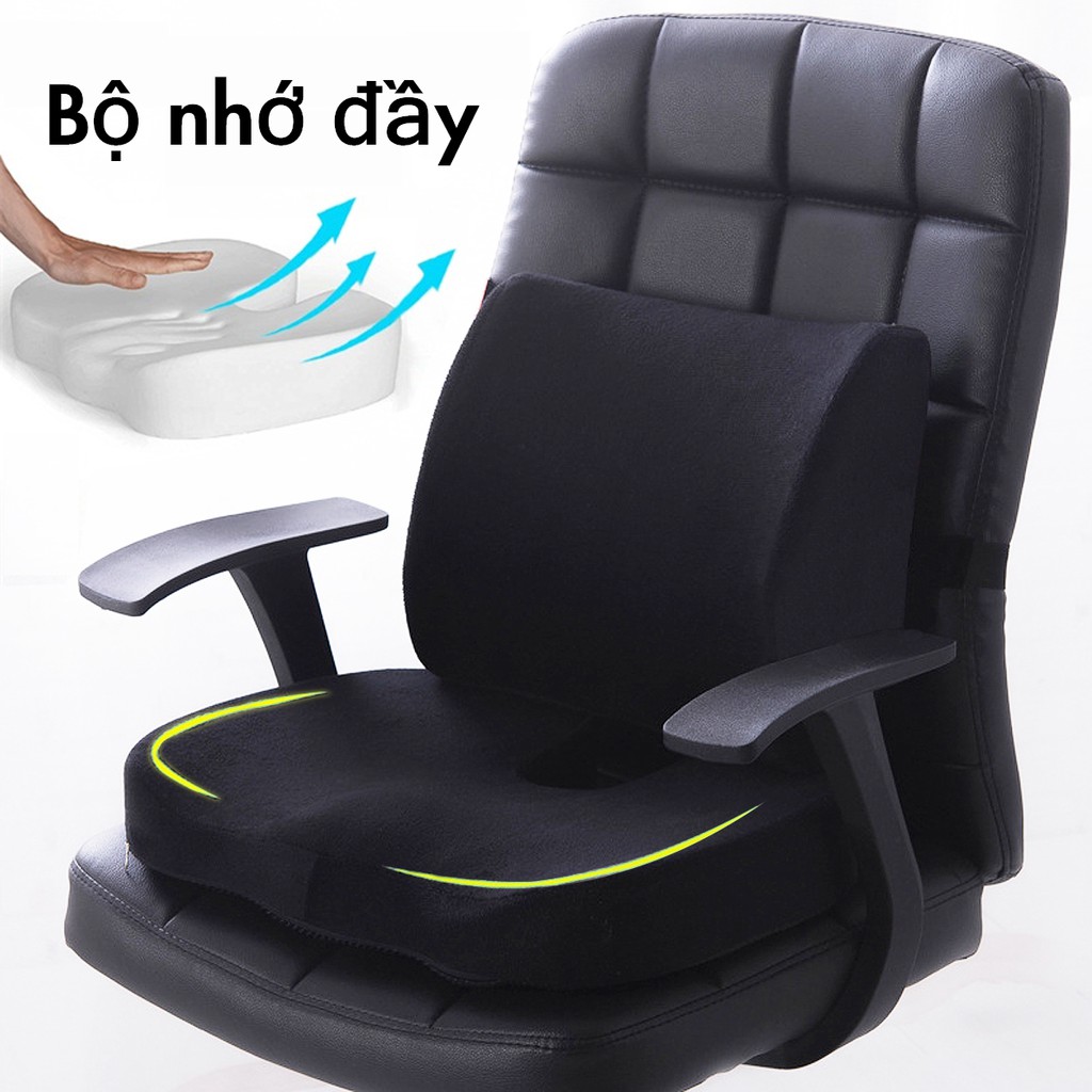 Đệm tựa lưng thoải mái Đệm hỗ trợ thắt lưng Gối cho văn phòng xe hơi tại nhà