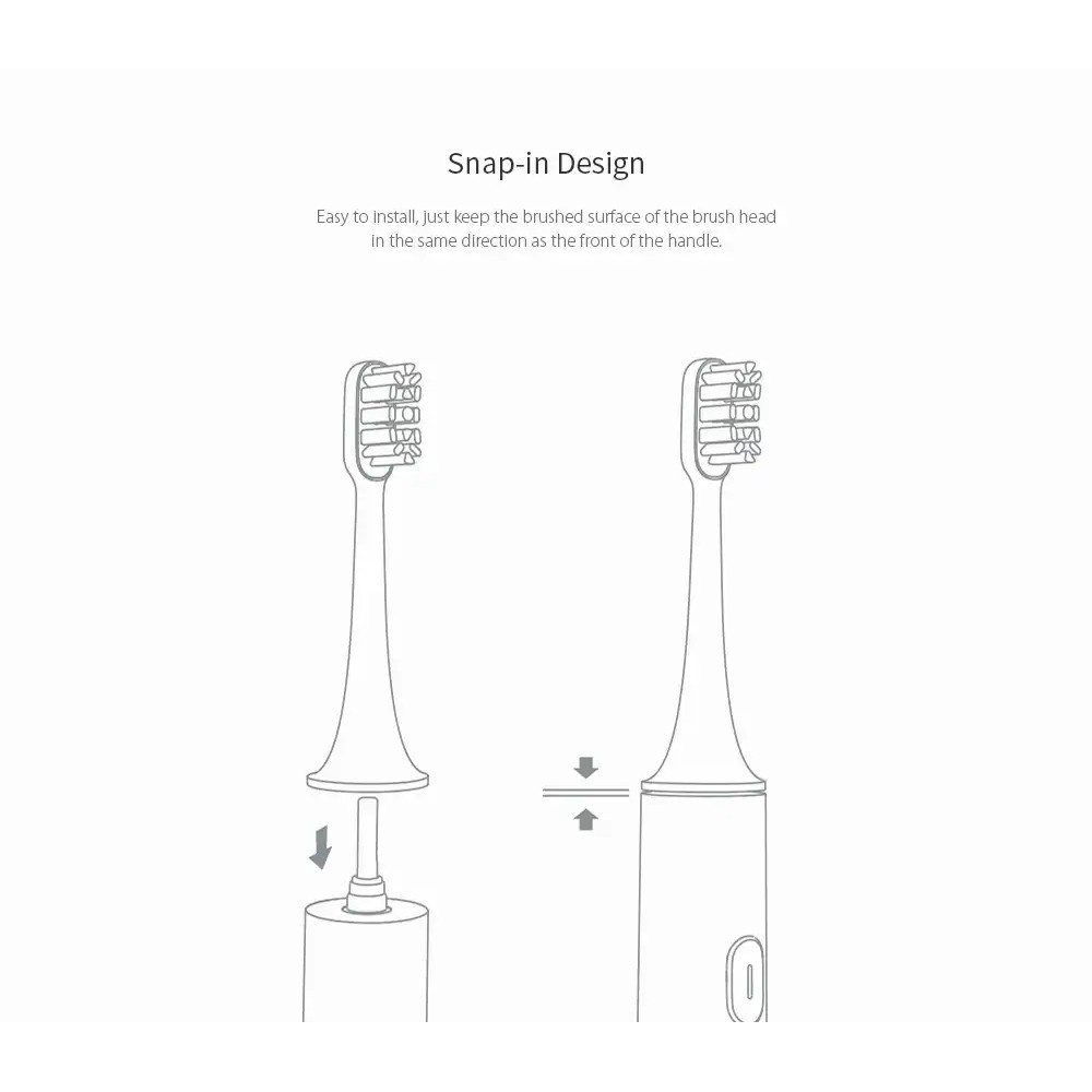 Bộ 3 Đầu Bàn Chải Thay Thế Cho Bàn Chải Đánh Răng Xiaomi Mijia T300 T500
