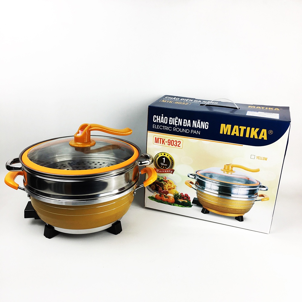 [Mã BMBAU300 giảm 10% đơn 499K] Nổi lẩu điện đa năng MATIKA 6L 1800W MTK-9032