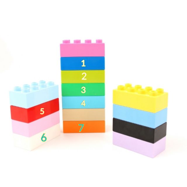 Bộ Lego 5 gạch cao 2x4 tương thích lego duplo