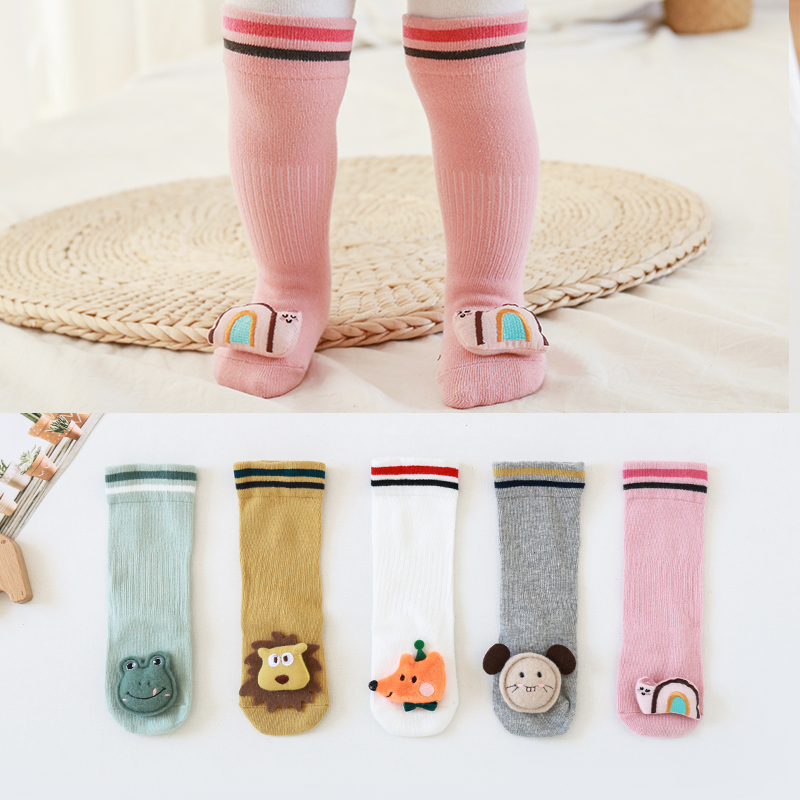 Vớ Cotton Cao Cổ Họa Tiết Dễ Thương Dành Cho Các Bé