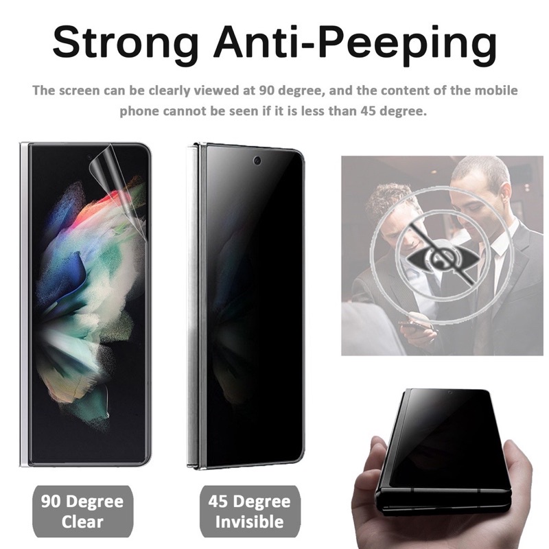 Miếng dán dẻo chống nhìn trộm cho Samsung Z Fold 5, 4, Z Flip 3, Z Fold 3, 4 Z Fold 2 Z Flip Full màn hình chống nhìn gó