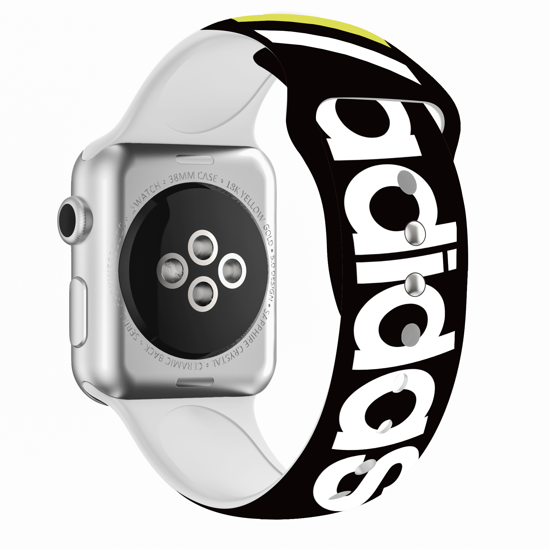 Silicone Dây Đeo Silicon Họa Tiết Kaws X Ow X Adidas Cho Đồng Hồ Thông Minh Iwatch 1 2 3 4 5