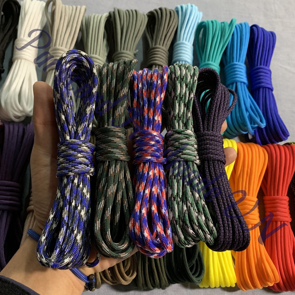 [Mã S09150915K giảm 15K đơn 0Đ] Dây dù paracord 9 lõi 4mm tròn - 5 mét