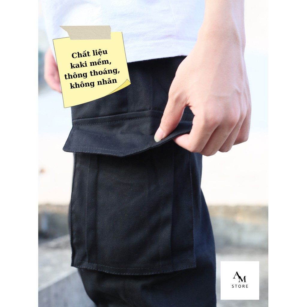 Quần Cargo Pants, Quần Kaki Túi Hộp Chất Đẹp Không Nhăn Xù