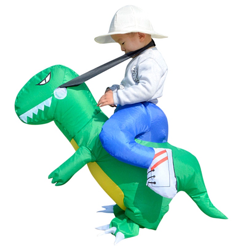 Bộ Đồ Cosplay Khủng Long T-Rex Bơm Hơi Cho Trẻ Em và Người Lớn Vui Nhộn mùa HALLOWEEN Giáng Sinh Cosplay
