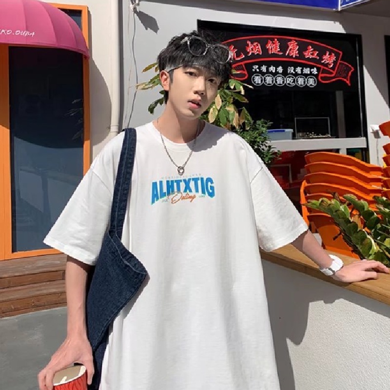 Áo Thun Tay Ngắn Dáng Rộng In Chữ Cỡ Lớn Thoải Mái Thời Trang Mùa Hè Cho Nam Size M-8XL