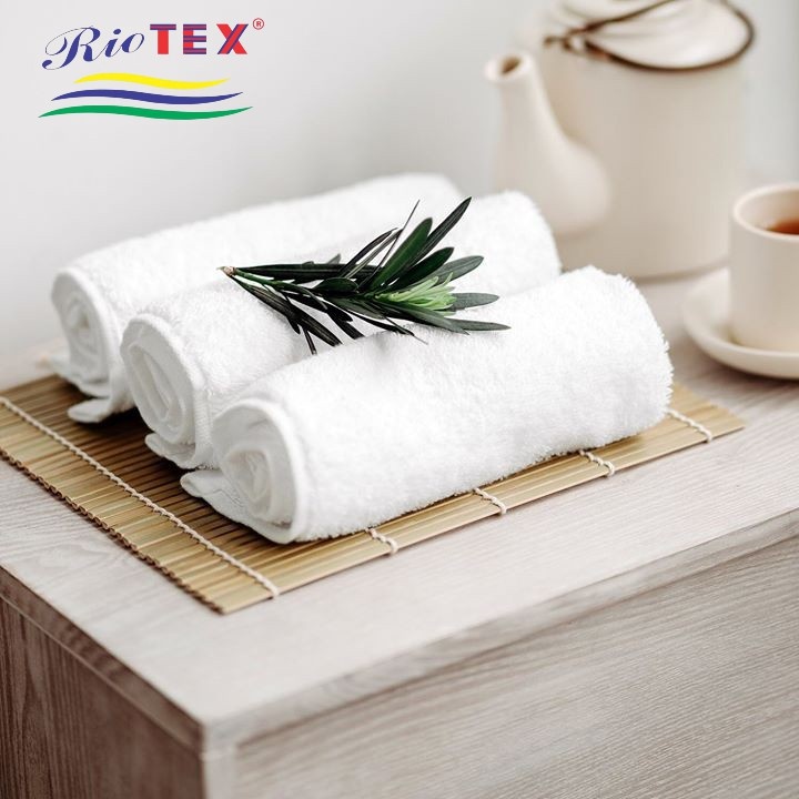 Khăn Tắm, Khăn Mặt RIOTEX Cho Khách Sạn, Nhà Nghỉ Mềm Mịn Không Xù Kích Thước 34x82cm 100g