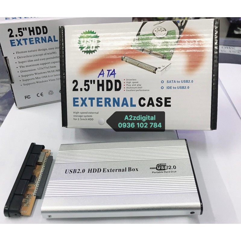HỘP ĐỰNG Ổ CỨNG HDD 2.5 INCH ATA VỎ NHÔM CHO MÁY TÍNH | BigBuy360 - bigbuy360.vn